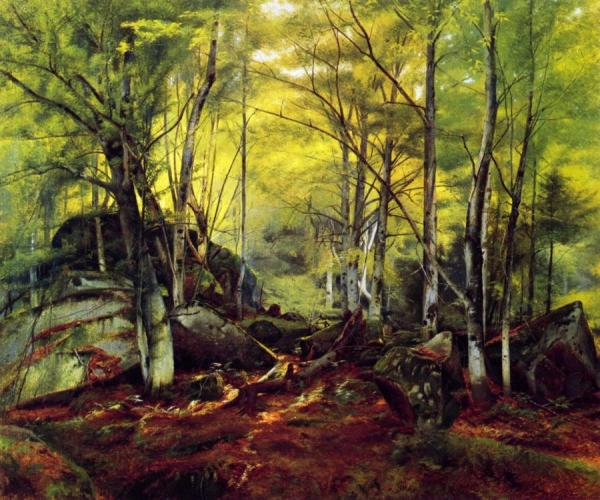 Woodland Scene by William M. Hart