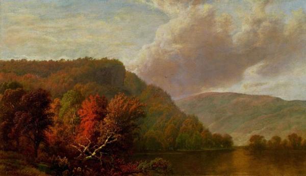 William Mason Brown Autumn Scene, Bolton's Landing, Lake George