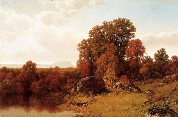 Autumn Scene On The Connecticut River by William Mason Brown