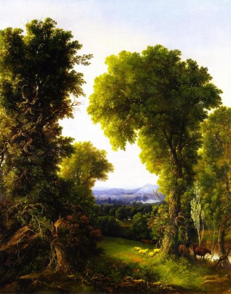 River Landscape In Summer by William Mason Brown