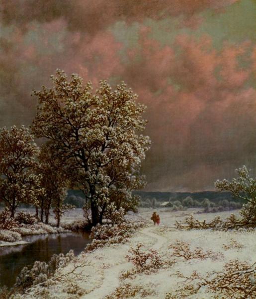 Snow Scene by William Mason Brown