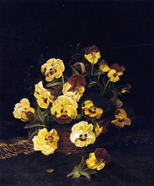 Still Life Pansies by William Mason Brown