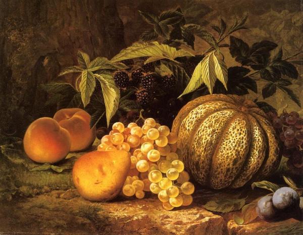 Still Life With Cantaloupe by William Mason Brown