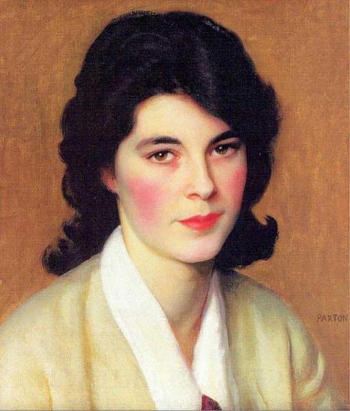 Portrait Of Enid Hallin by William Mcgregor Paxton