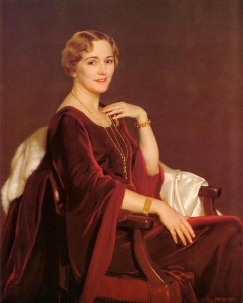 Portrait Of Mrs Charles Frederic Toppan by William Mcgregor Paxton