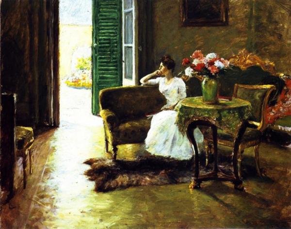 A Memory: In The Italian Villa by William Merritt Chase