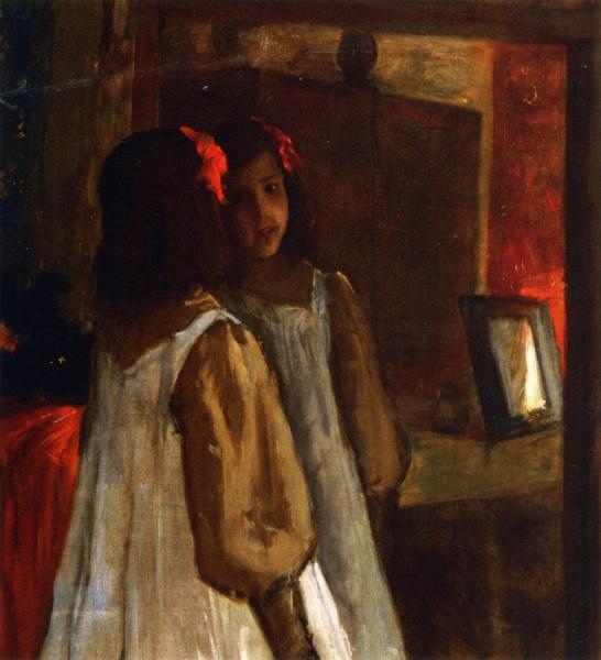 Alice In The Mirror by William Merritt Chase