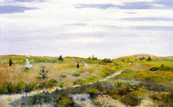 Along The Path At Shinnecock by William Merritt Chase