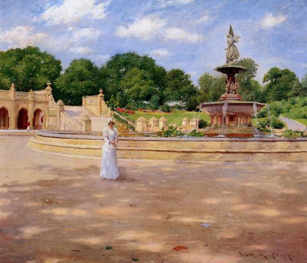An Early Stroll In The Park by William Merritt Chase
