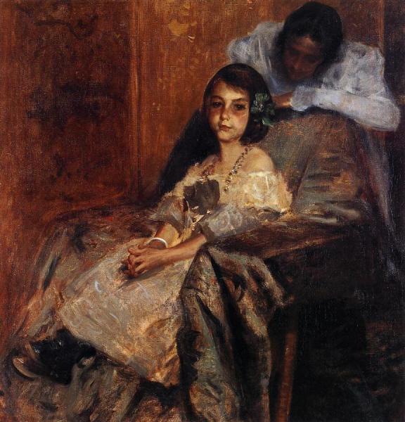 Dorothy And Her Sister by William Merritt Chase Oil Painting Reproductions