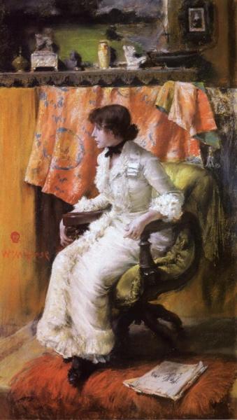 In The Studio by William Merritt Chase