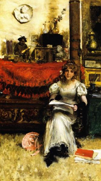 In The Studio by William Merritt Chase Oil Painting Reproductions