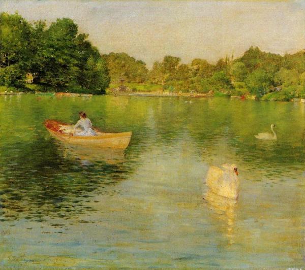 On The Lake, Central Park by William Merritt Chase