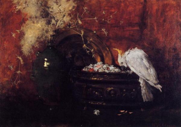 Still Life With Cockatoo by William Merritt Chase