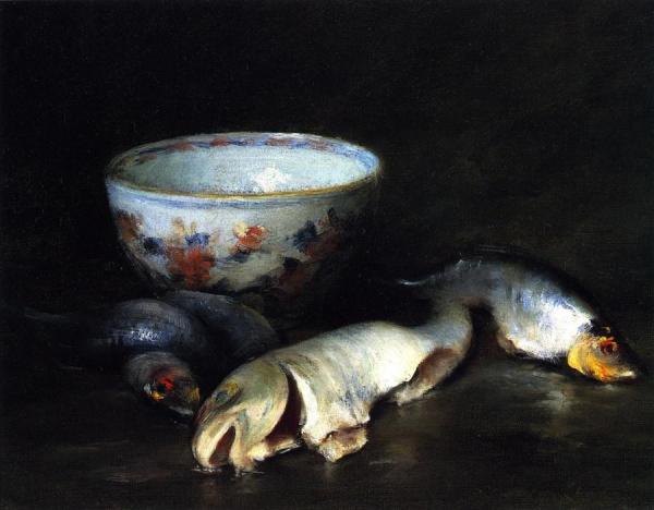William Merritt Chase Still Life With Fish