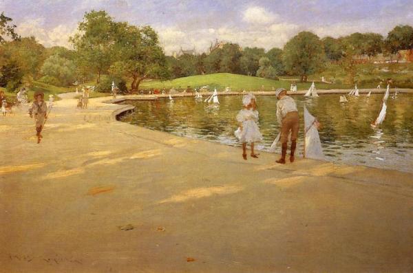 The Lake For Miniature Yachts by William Merritt Chase