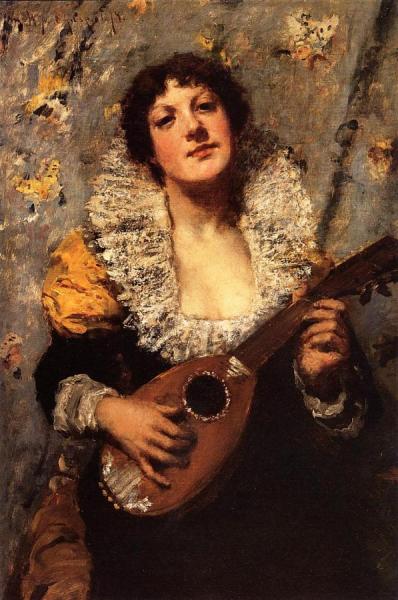 The Mandolin Player by William Merritt Chase