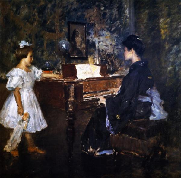The Music Lesson by William Merritt Chase