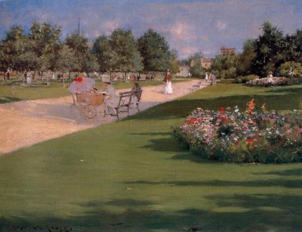 Tompkins Park, Brooklyn by William Merritt Chase