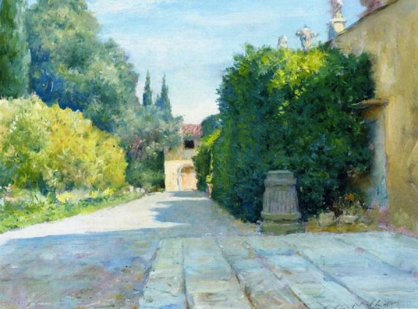 Villa In Florence by William Merritt Chase