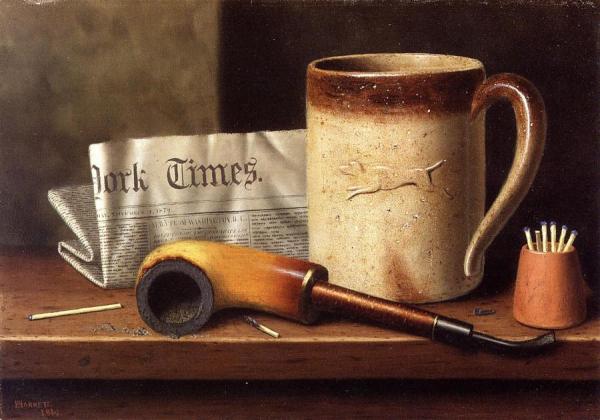 His Mug And His Pipe by William Michael Harnett