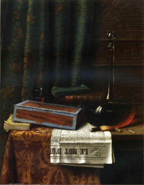 Still Life: Le Mot D'or by William Michael Harnett