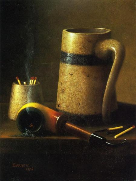 Still Life, Pipe And Mug by William Michael Harnett