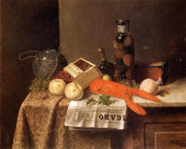 Still Life With 'le Figaro' by William Michael Harnett