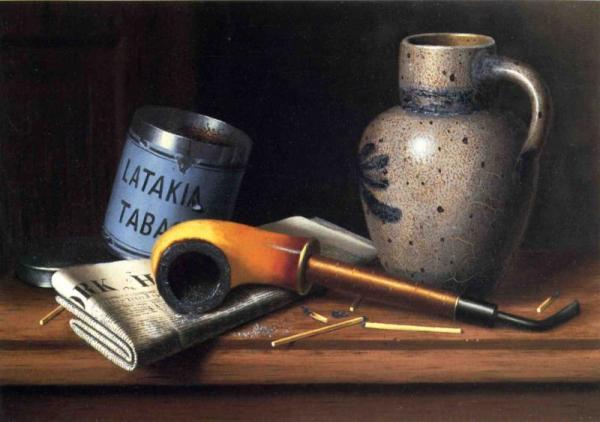 Still Life With Pipe And Tobacco by William Michael Harnett