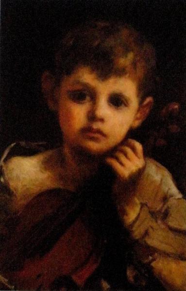 Boy With A Violin by William Morris Hunt