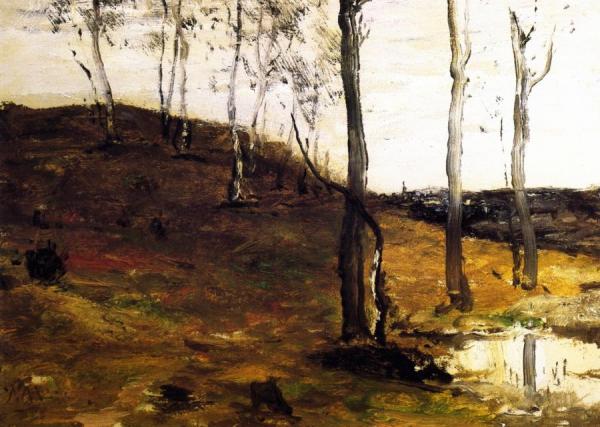 Hillside With Trees by William Morris Hunt