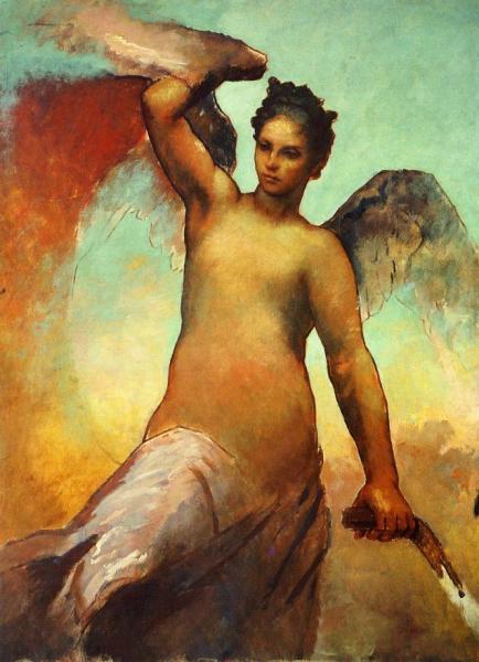 William Morris Hunt Study For "fortune", Albany Murals