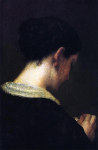 The Lost Profile - Portrait Of The Artist's Wife by William Morris Hunt