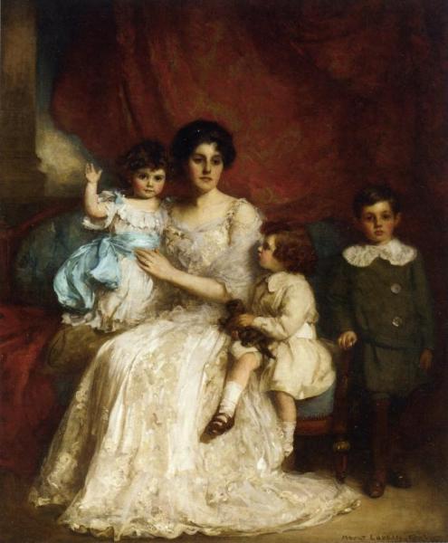 A Family Portrait by William Mouat Loudan Oil Painting Reproductions