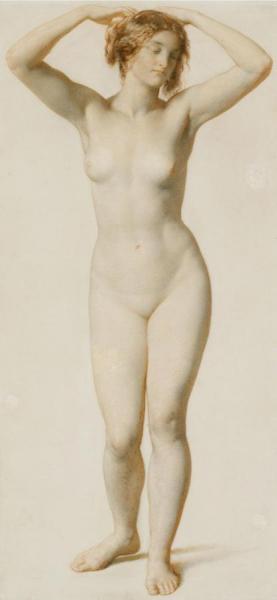 Standing Female Nude by William Mulready Oil Painting Reproductions