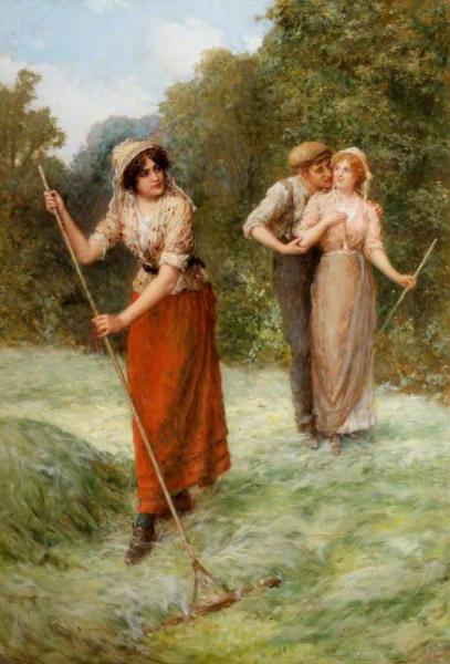 Haymaking Scene by William Oliver
