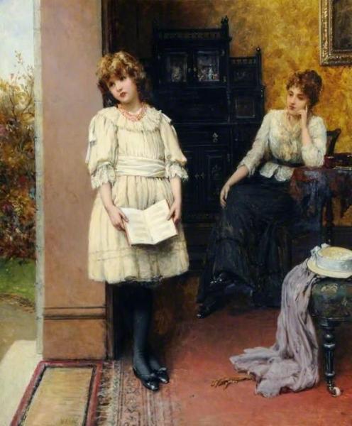 The Lesson by William Oliver Oil Painting Reproductions