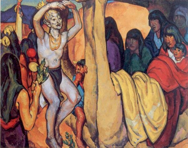 Koshare, San Felipe by William Penhallow Henderson