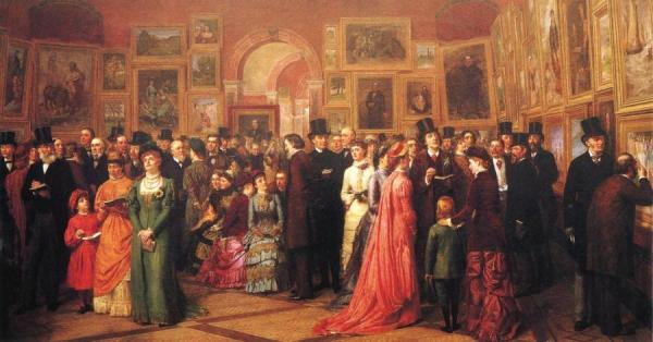 The Private View Of The Royal Academy, 1881 by William Powell Frith