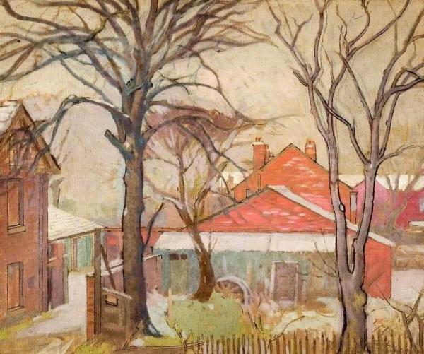 Winter Scene With Houses by William Ratcliffe