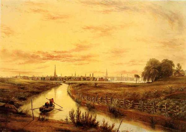 New York From Hoboken by William Rickarby Miller