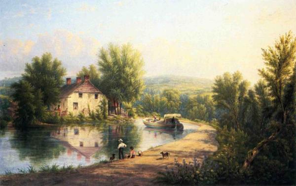 On The Rondout Canal, Rosendale by William Rickarby Miller