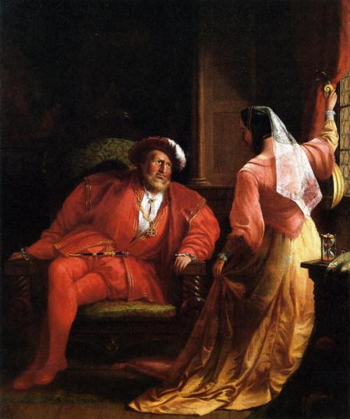 Henry Viii And Anne Boleyn by William Rimmer