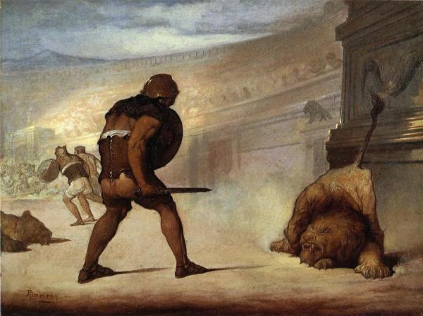 Lion In The Arena by William Rimmer