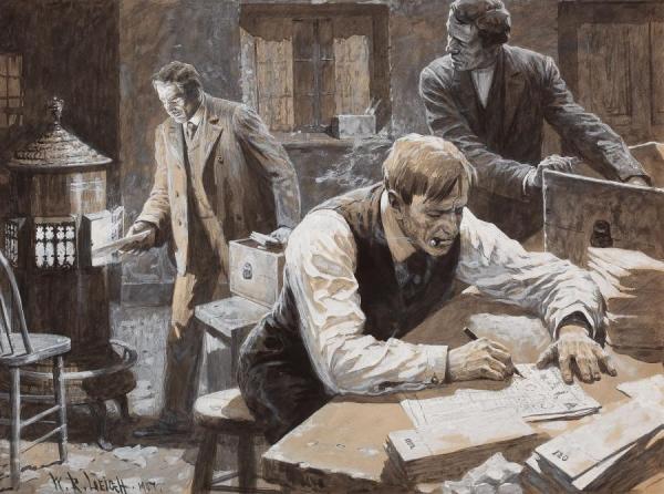 After The Election by William Robinson Leigh Oil Painting Reproductions