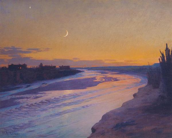 Afterglow Over The Zuni River by William Robinson Leigh
