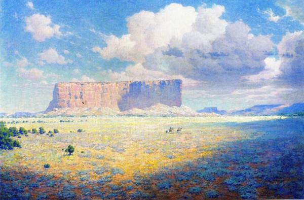 Arizona Landscape With Two Riders by William Robinson Leigh Oil Painting Reproductions