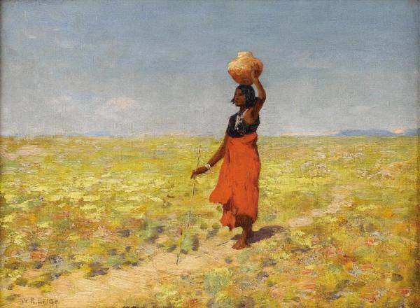 Blind Hopi Girl Returning From A Desert Watering Hole by William Robinson Leigh
