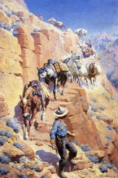 Dangerous Trail by William Robinson Leigh Oil Painting Reproductions