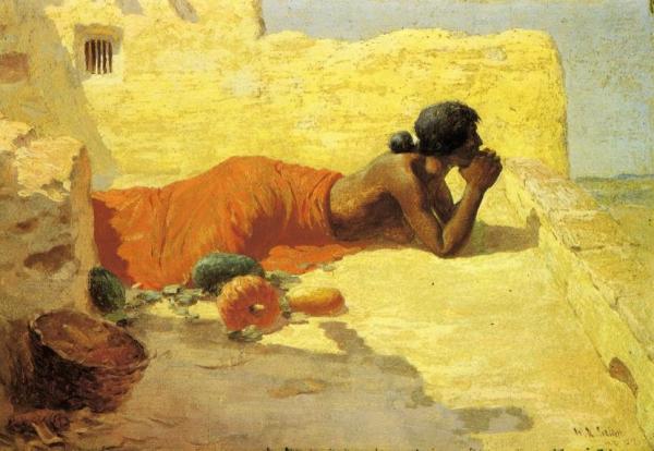 Daydreams by William Robinson Leigh Oil Painting Reproductions